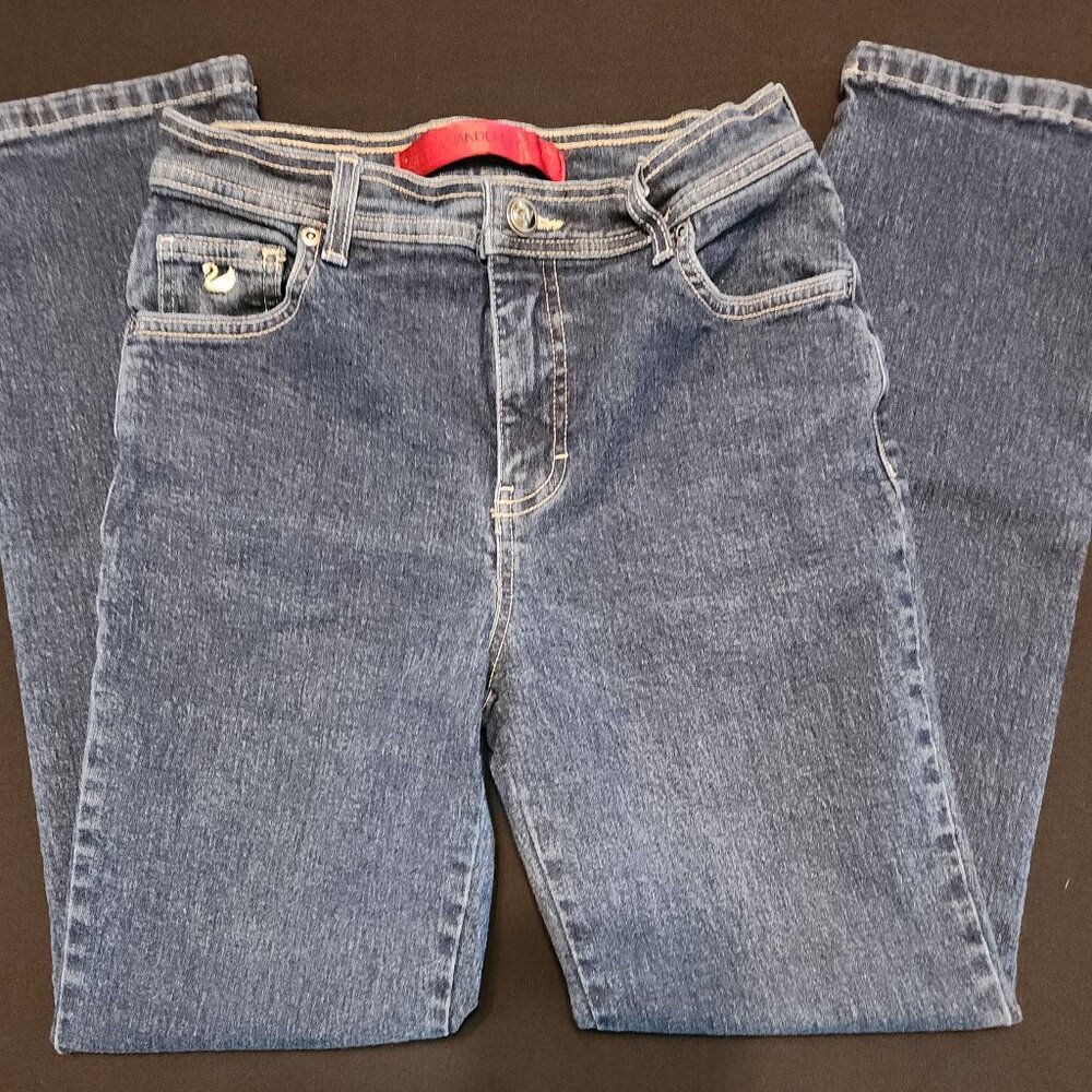 Gloria Vanderbilt Womens Jeans Size 4 Petite Dark Wash Straight Leg